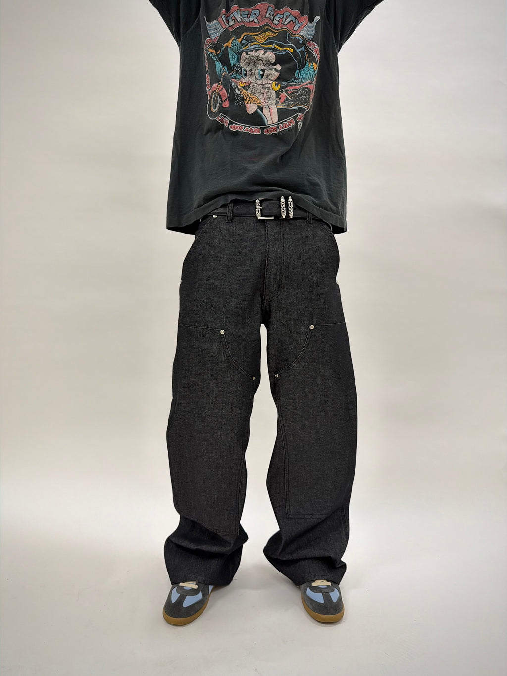 Deep Indigo Raw Denim Double Knee Pants