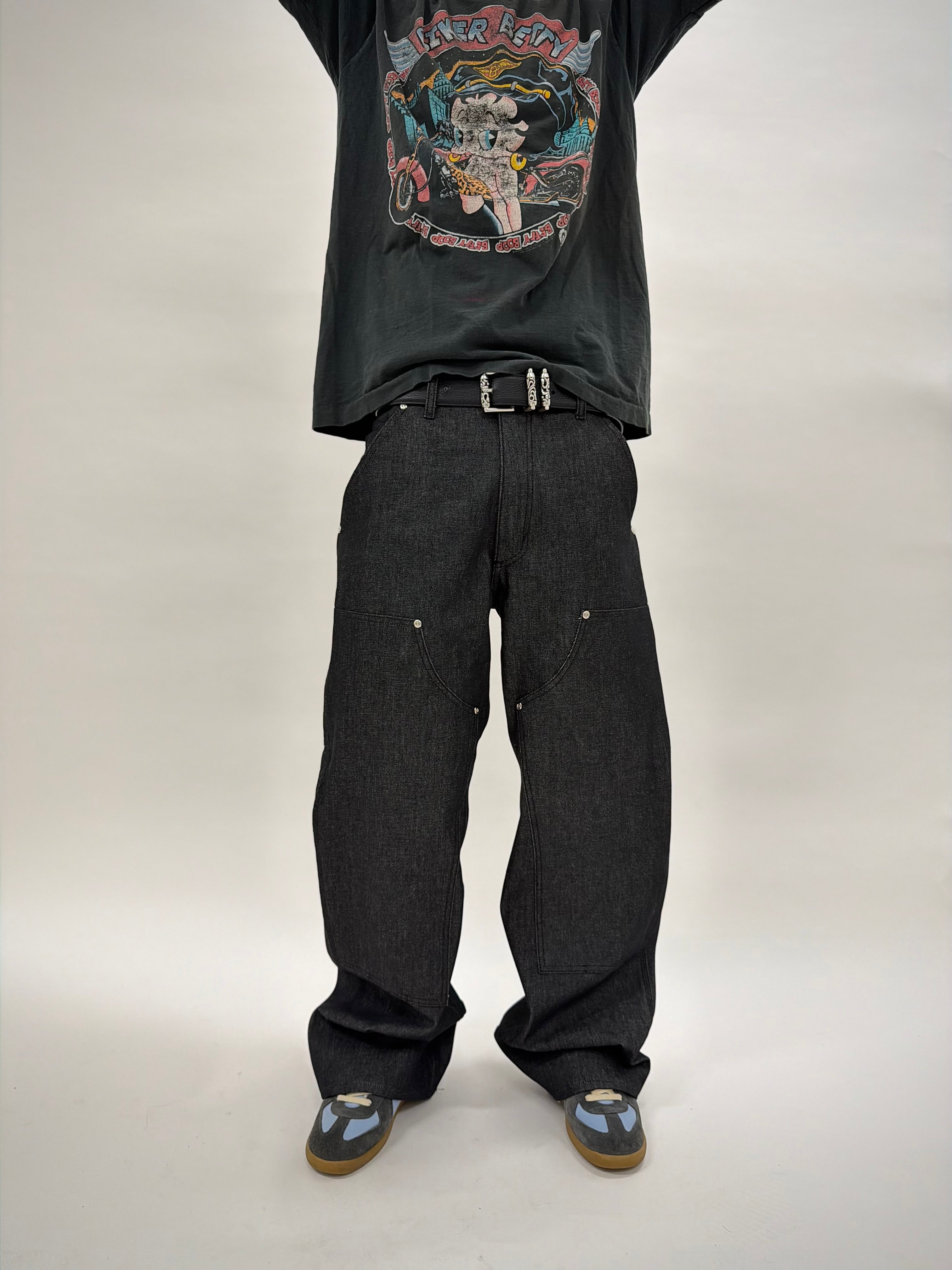 Deep Indigo Raw Denim Double Knee Pants