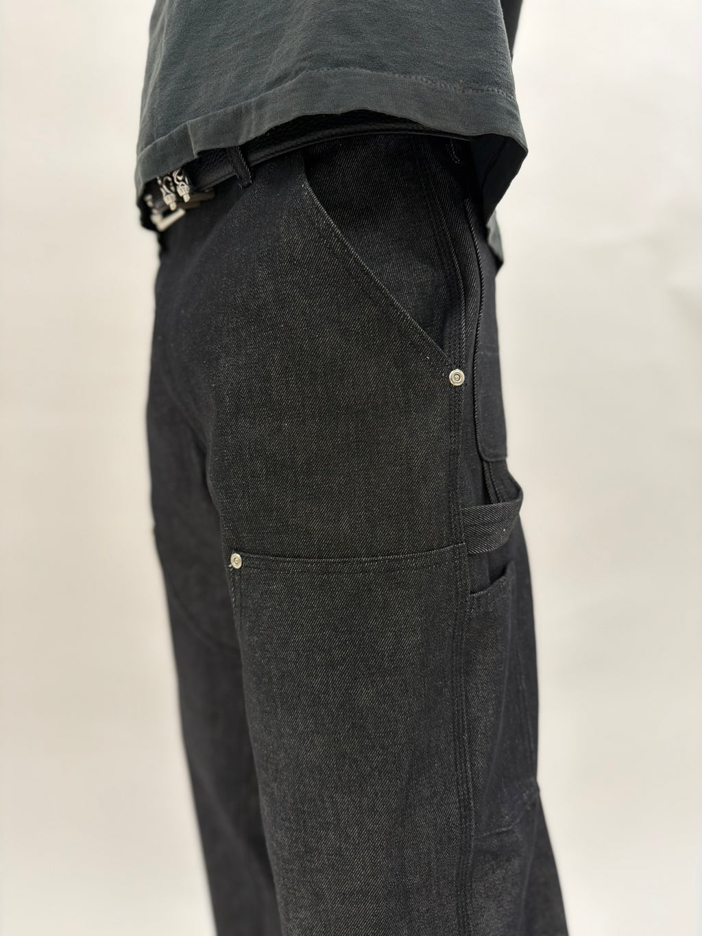Deep Indigo Raw Denim Double Knee Pants