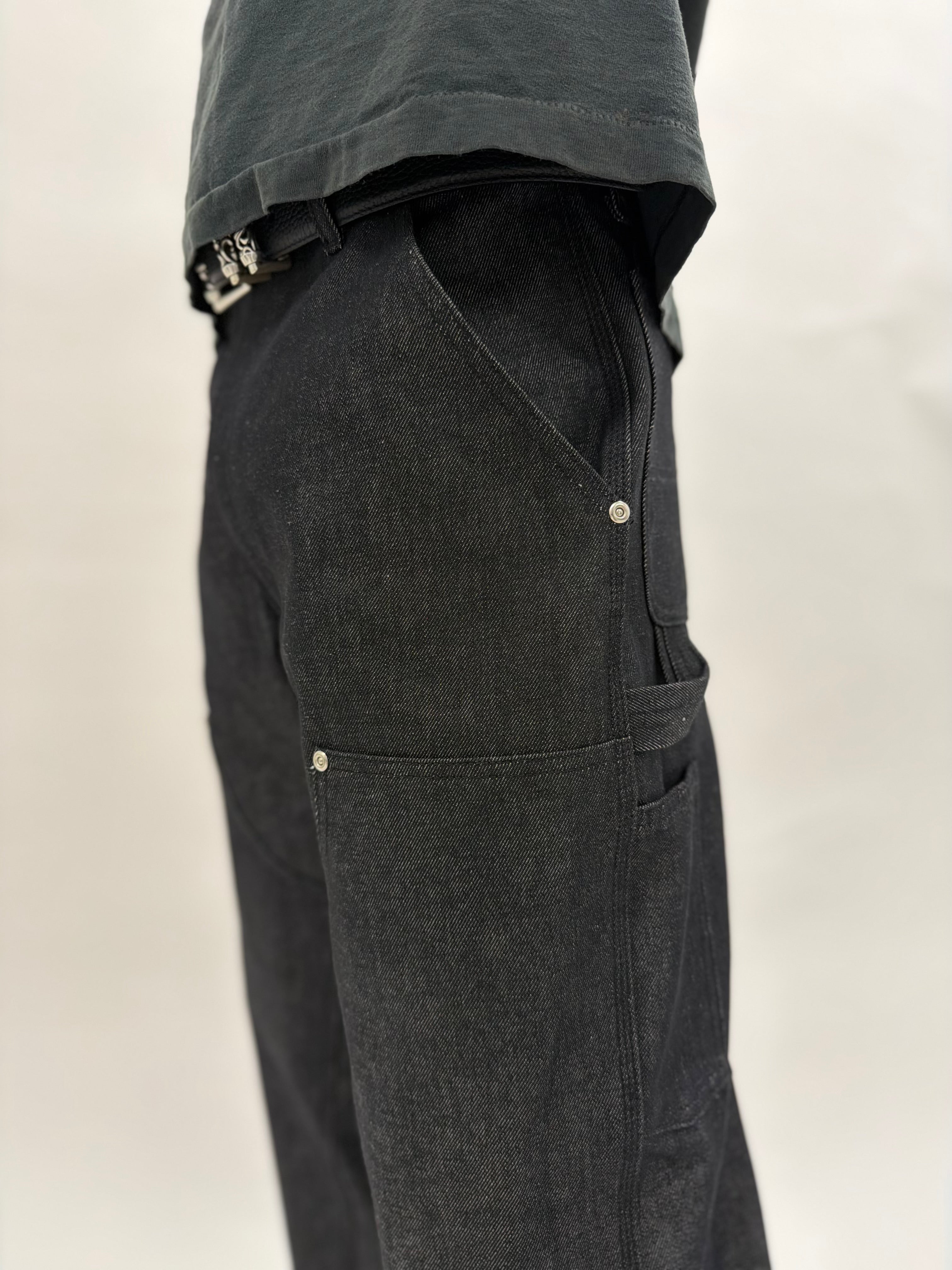 Deep Indigo Raw Denim Double Knee Pants
